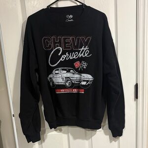 Chevy Corvette Women's Black Crew Neck Sweater